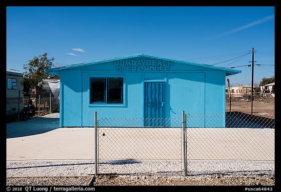 Bombay Beach opera house. California, USA (color)