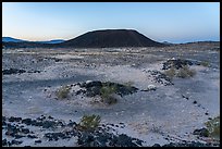 Amboy Crater at dawn. Mojave Trails National Monument, California, USA ( color)
