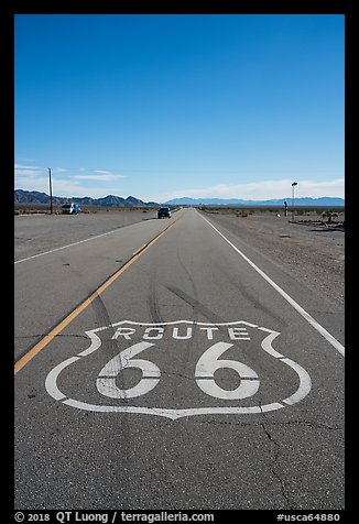 Route 66 marking, Amboy. California, USA