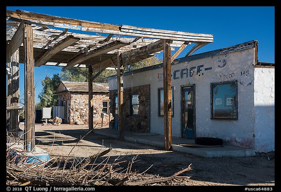 Abandonned building. Mojave Trails National Monument, California, USA (color)