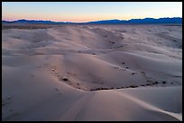 Aerial view of Cadiz Dunes Wilderness at dusk. Mojave Trails National Monument, California, USA ( color)