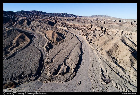 Aerial view of Afton Canyon. Mojave Trails National Monument, California, USA