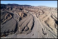 Aerial view of Afton Canyon. Mojave Trails National Monument, California, USA ( color)