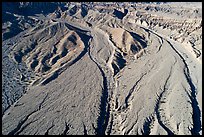 Aerial view of dry wash, Afton Canyon. Mojave Trails National Monument, California, USA ( color)