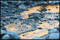 Golden reflections in Whitewater River, Whitewater Preserve. Sand to Snow National Monument, California, USA ( color)