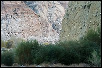 Steep fanglomerate cliffs, Whitewater Preserve. Sand to Snow National Monument, California, USA ( color)