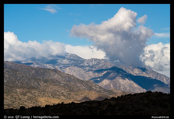 San Jacinto Mountains from high in the south. Santa Rosa and San Jacinto Mountains National Monument, California, USA (color)