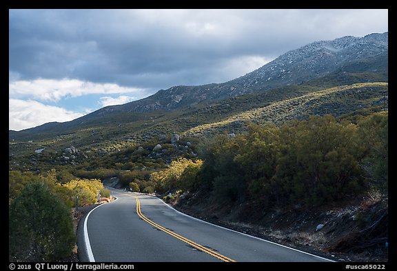 Highway 74 (Palms to Pines Scenic Highway). Santa Rosa and San Jacinto Mountains National Monument, California, USA (color)