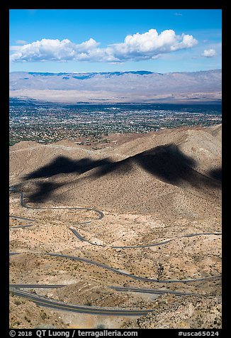 Highway 74 and Coachella Valley. Santa Rosa and San Jacinto Mountains National Monument, California, USA (color)