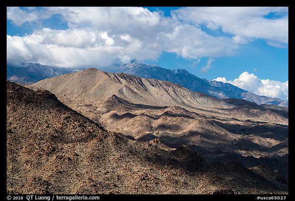 San Jacinto Mountains from Cahuila Hills. Santa Rosa and San Jacinto Mountains National Monument, California, USA (color)