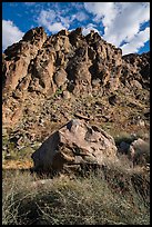 Boulder and canyon walls, Tahquitz Canyon, Palm Springs. Santa Rosa and San Jacinto Mountains National Monument, California, USA ( color)