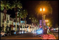 El Paseo Street at night, Palm Desert. California, USA ( color)