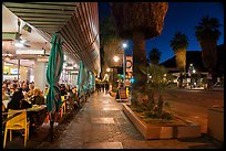 Palm Canyon Drive Sidewalk at night, Palm Springs. California, USA ( color)
