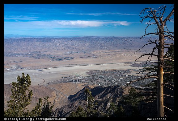 Palm Springs from Mountain Station of Aerial Tramway. California, USA (color)