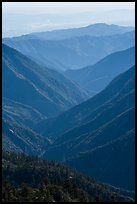 Valley ridges, looking west from crest. San Gabriel Mountains National Monument, California, USA ( color)