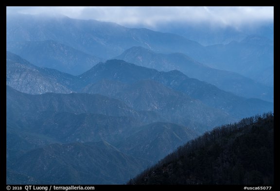 Blue ridges. San Gabriel Mountains National Monument, California, USA (color)