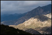 Light and shadows on mountains. San Gabriel Mountains National Monument, California, USA ( color)