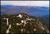 Aerial view of Mount Wilson observatory. San Gabriel Mountains National Monument, California, USA ( color)