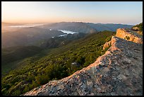 Annies Rock on the Blue Ridge with distant Lake Berryessa. Berryessa Snow Mountain National Monument, California, USA ( color)