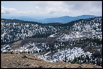 Slopes with snow from Snow Mountain summit. Berryessa Snow Mountain National Monument, California, USA ( color)