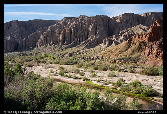Afton Canyon of the Mojave River. Mojave Trails National Monument, California, USA (color)