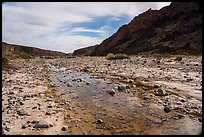 Ankle deep Mojave River runs above the surface in Afton Canyon. Mojave Trails National Monument, California, USA ( color)