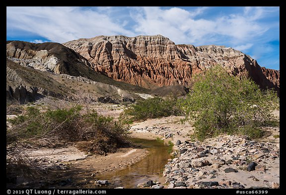 Mojave River and Afton Canyon palissades. Mojave Trails National Monument, California, USA (color)