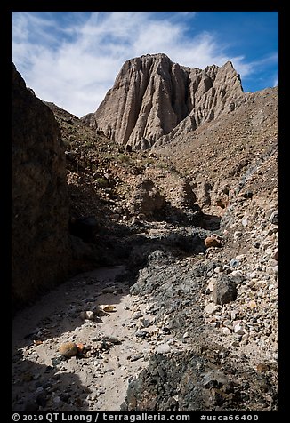 Desert wash and eroded badlands, Afton Canyon. Mojave Trails National Monument, California, USA (color)