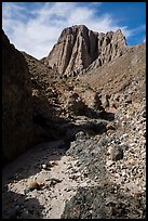 Desert wash and eroded badlands, Afton Canyon. Mojave Trails National Monument, California, USA ( color)