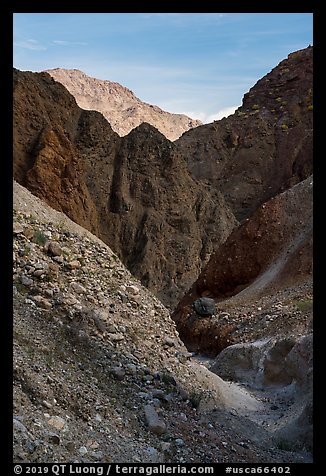 Eroded side canyon, Afton Canyon. Mojave Trails National Monument, California, USA (color)