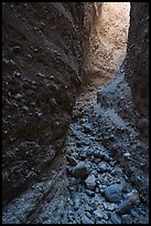 Slot canyon in conglomerate rock, Afton Canyon. Mojave Trails National Monument, California, USA ( color)