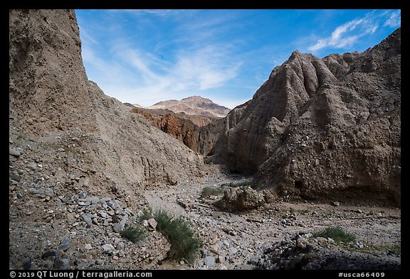 Desert wash in badlands, Afton Canyon. Mojave Trails National Monument, California, USA