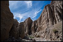 Steep eroded canyon in badlands, Afton Canyon. Mojave Trails National Monument, California, USA ( color)