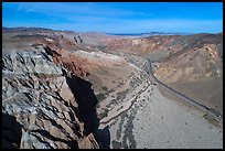 Aerial view of cliffs and Afton Canyon. Mojave Trails National Monument, California, USA ( color)