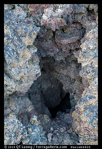 Lava vent, Fleener Chimneys. Lava Beds National Monument, California, USA (color)