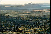 Schonchin Flow and Hardin Butte. Lava Beds National Monument, California, USA ( color)