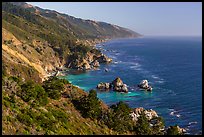 Costline from Partington Point, Julia Pfeiffer Burns State Park. Big Sur, California, USA ( color)