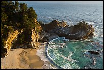 McWay Cove and waterfall, Julia Pfeiffer Burns State Park. Big Sur, California, USA ( color)