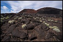 Hardened lava flow and Pisgah Crater. Mojave Trails National Monument, California, USA ( color)