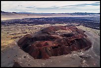 Aerial view of Pisgah cinder cone and Lavic Lake volcanic field. Mojave Trails National Monument, California, USA ( color)