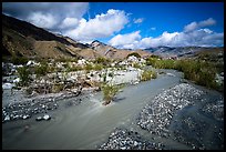Whitewater River and San Bernardino Mountains, Whitewater Preserve. Sand to Snow National Monument, California, USA ( color)