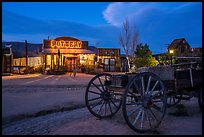 Store at night, Pioneertown. California, USA ( color)