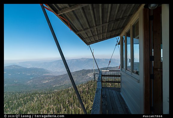 Outside of Buck Rock fire lookout. Giant Sequoia National Monument, Sequoia National Forest, California, USA (color)