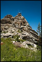 Buck Rock fire lookout, midday. Giant Sequoia National Monument, Sequoia National Forest, California, USA ( color)