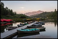 Dock, Hume Lake. Giant Sequoia National Monument, Sequoia National Forest, California, USA ( color)