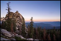 Buck Rock at dawn. Giant Sequoia National Monument, Sequoia National Forest, California, USA ( color)