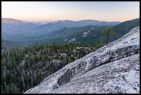 Granite slab at sunset, Dome Rock. Giant Sequoia National Monument, Sequoia National Forest, California, USA ( color)