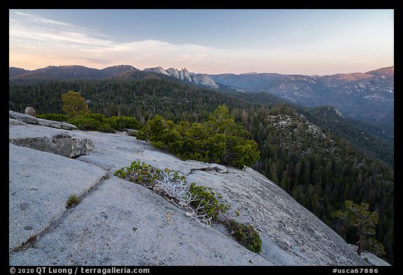 Dome Rock and Needles. Giant Sequoia National Monument, Sequoia National Forest, California, USA (color)