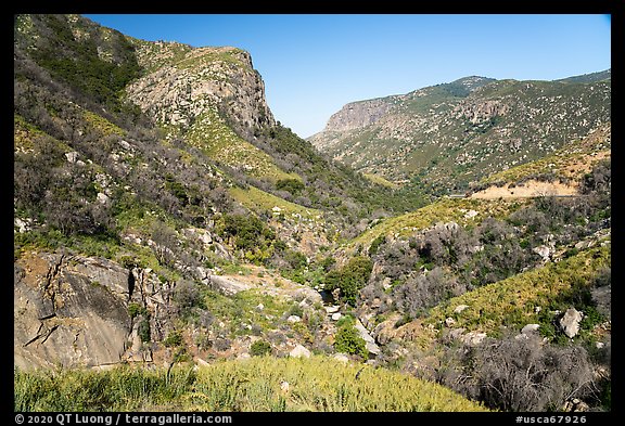 Middle Fork Tule River Canyon. Giant Sequoia National Monument, Sequoia National Forest, California, USA (color)