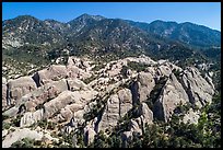 Aerial view of Devils Punchbowl Natural Area. San Gabriel Mountains National Monument, California, USA ( color)